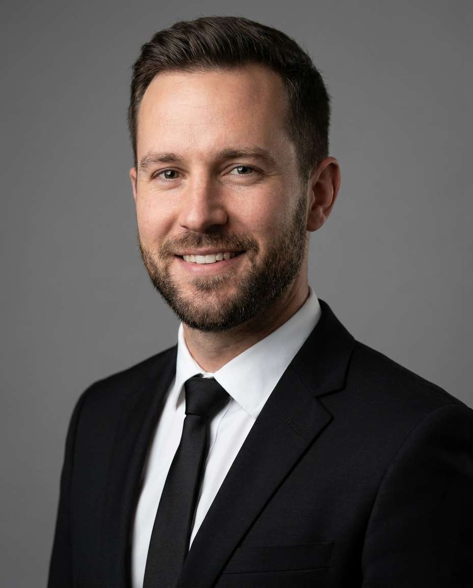 clean studio headshot photo