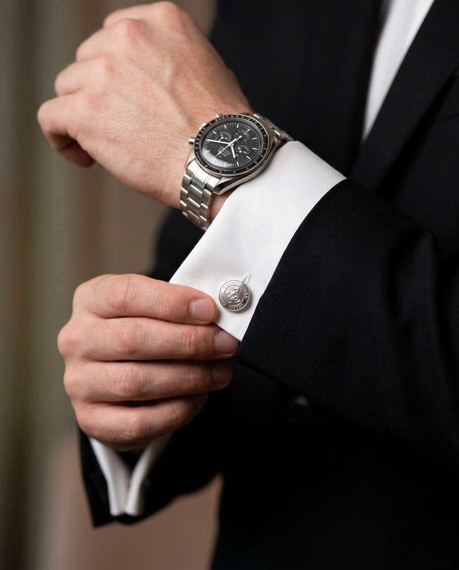 cufflinks closeup photo