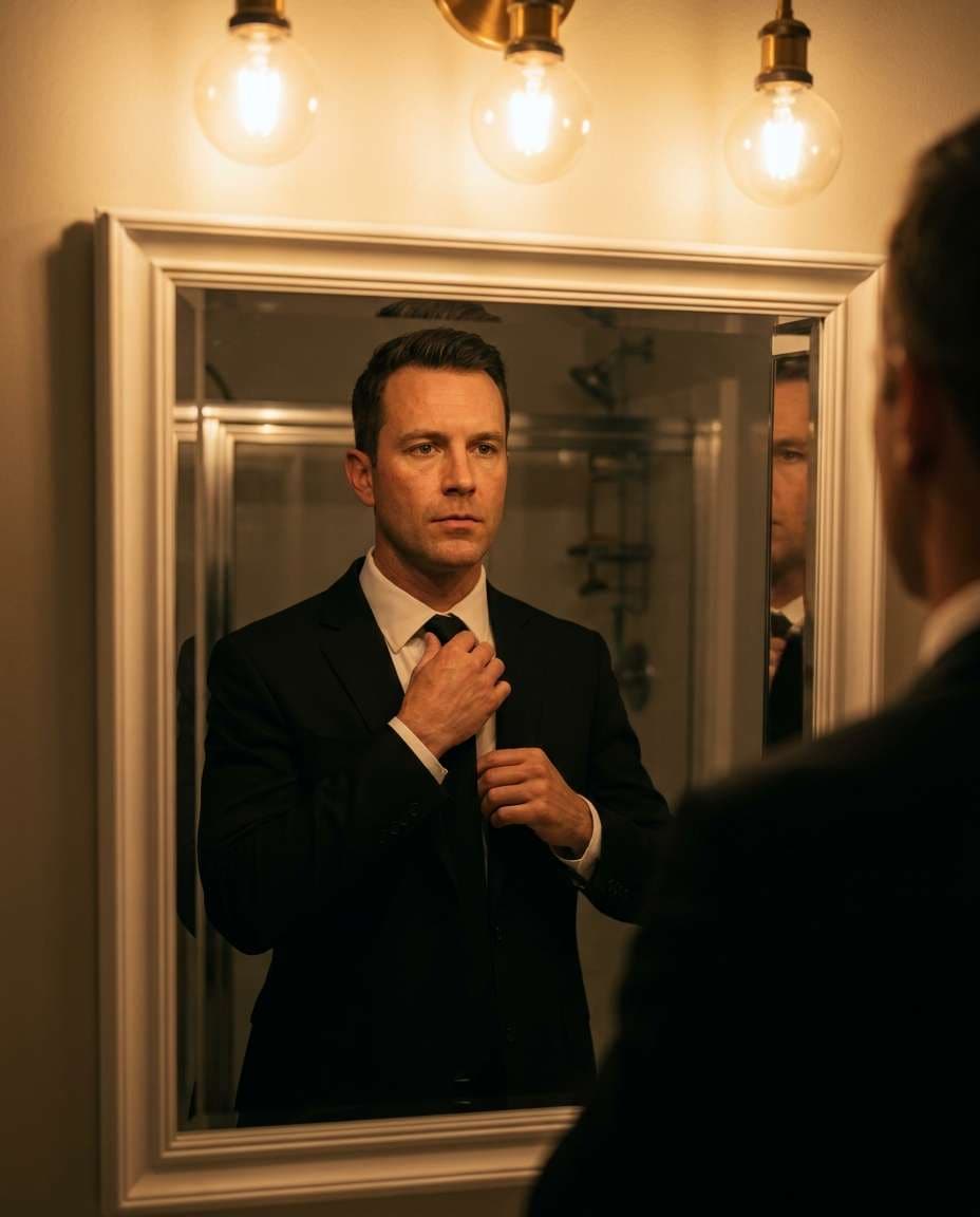 tie adjustment moment photo