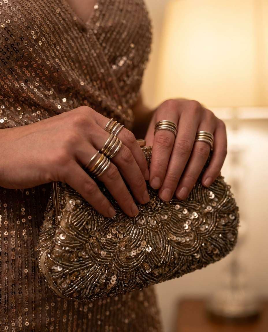 clutch and rings detail photo