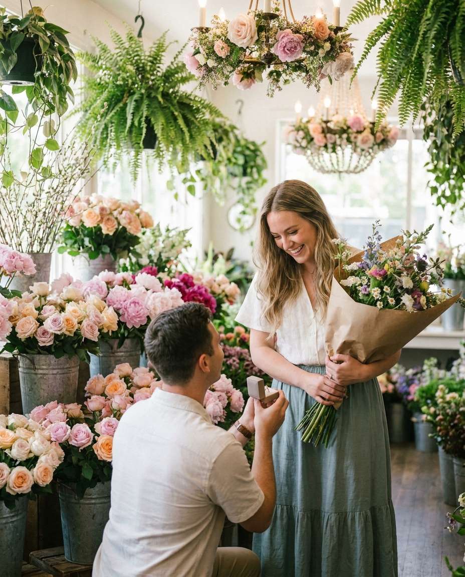 flower shop kneel photo
