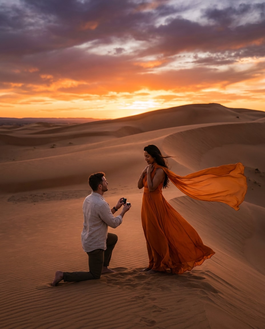 desert sunset dunes photo