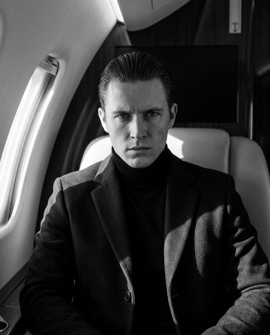 monochrome editorial flight photo