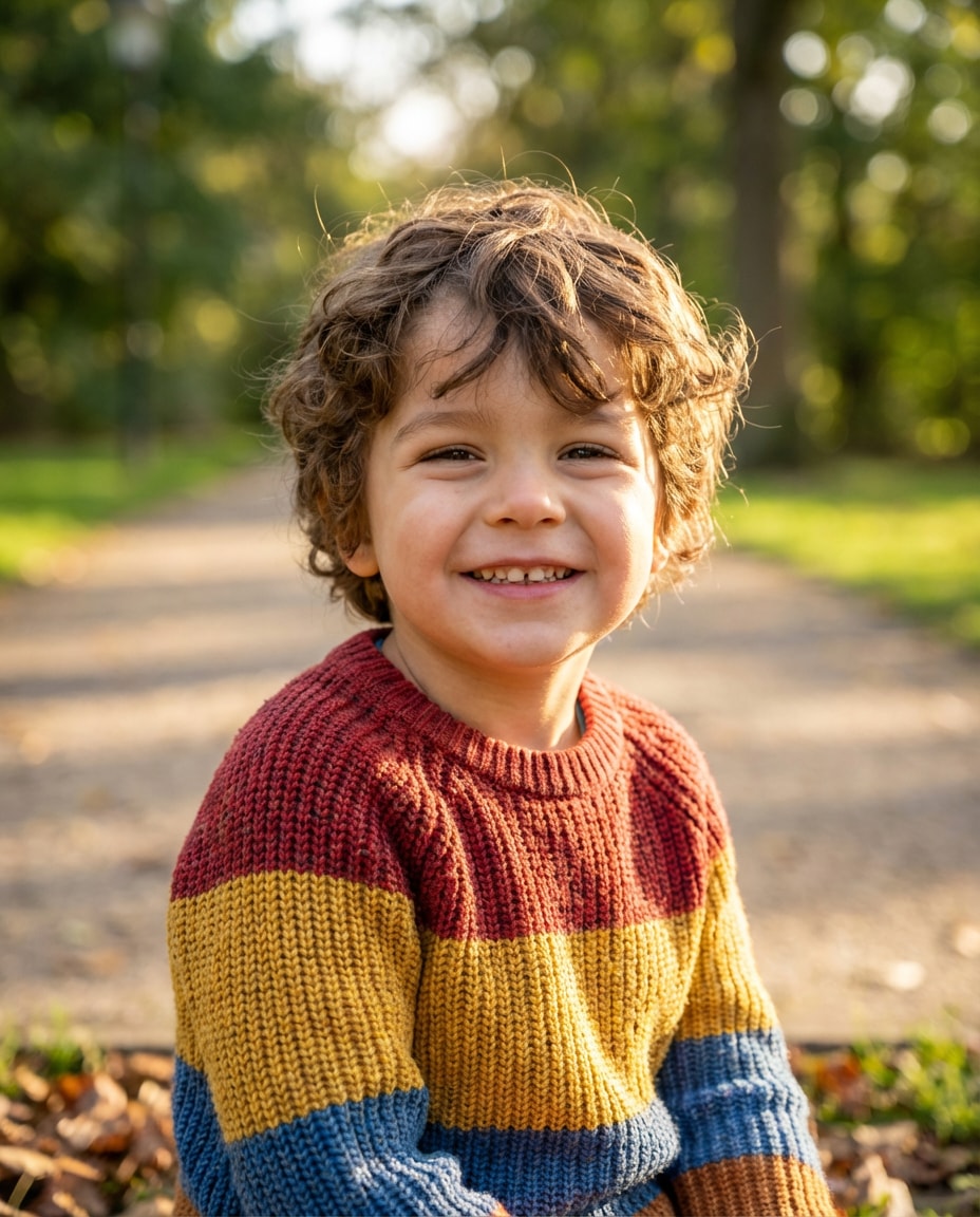 joyful kid portrait photo