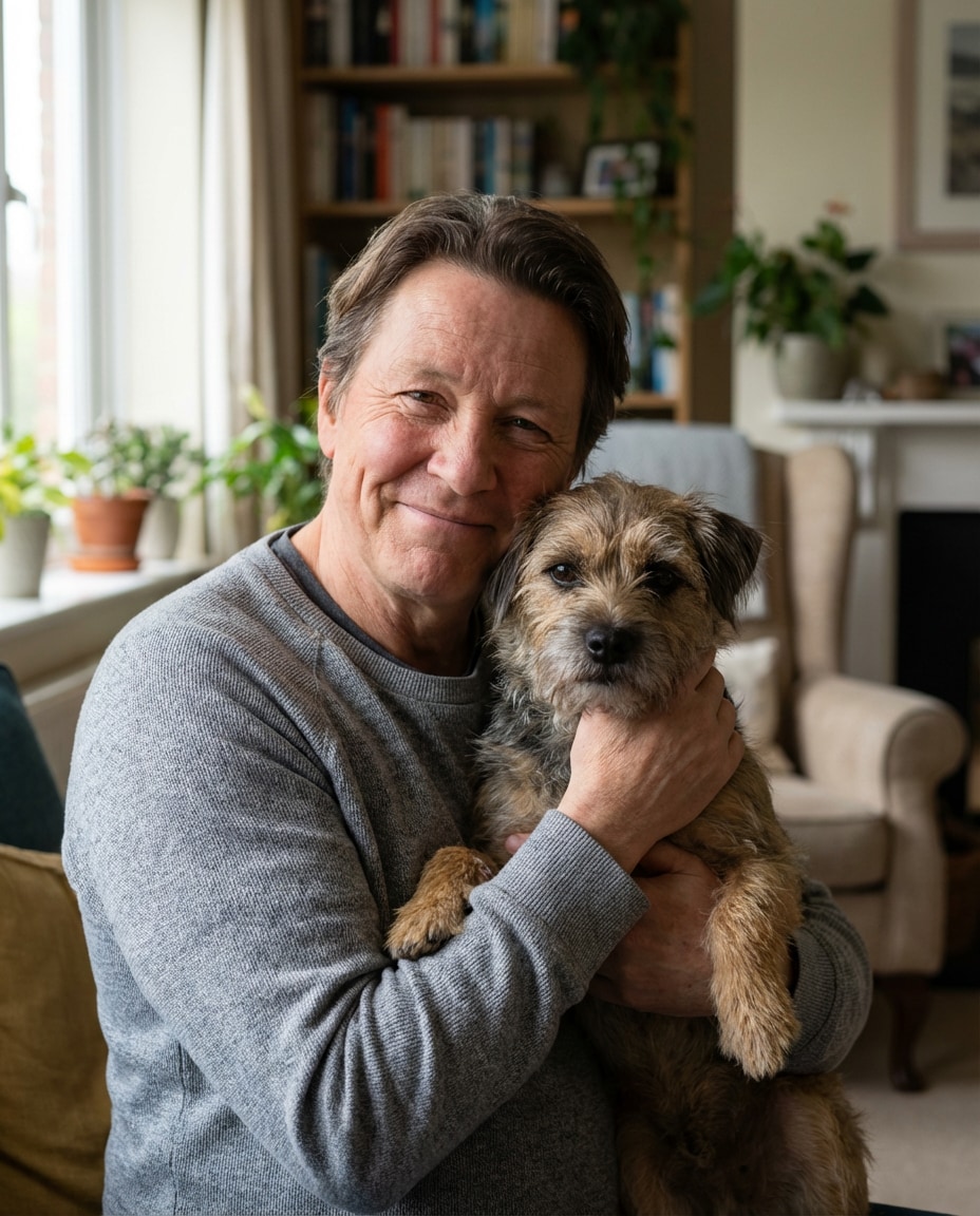 pet owner smile photo