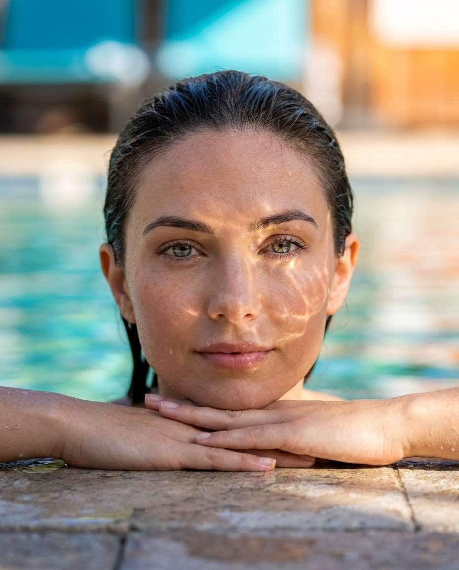 pool reflections portrait photo