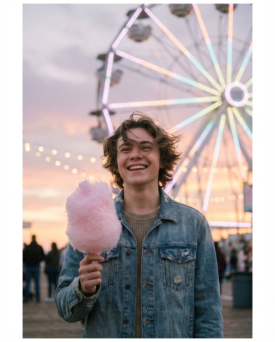 sunset ferris wheel photo
