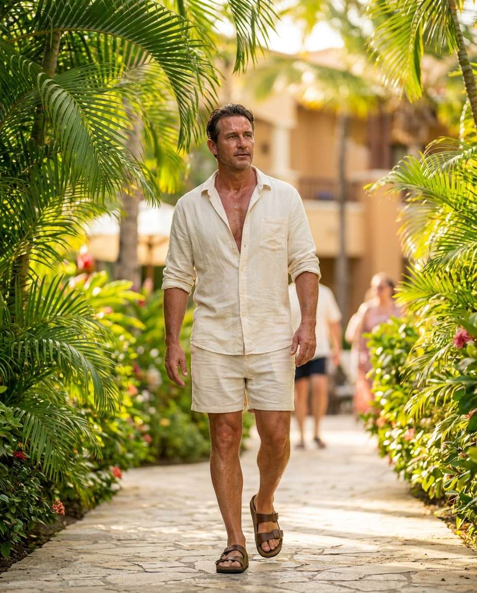 tropical resort walk photo