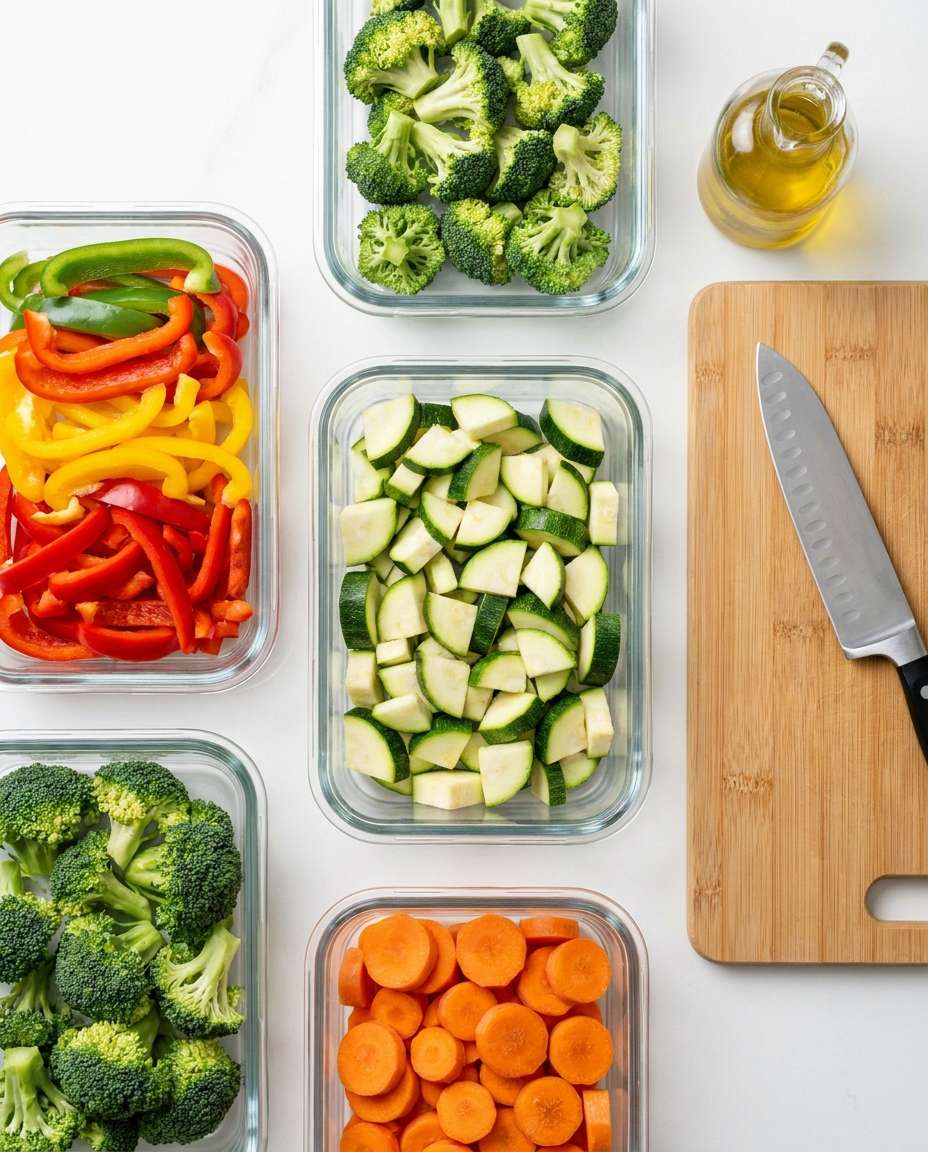 meal prep flat lay photo