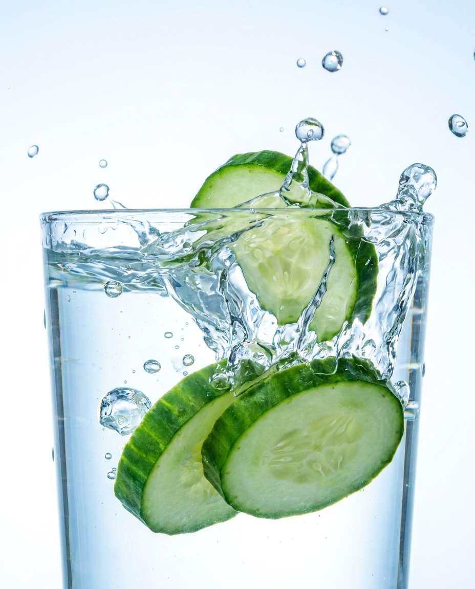 cucumber splash shot photo