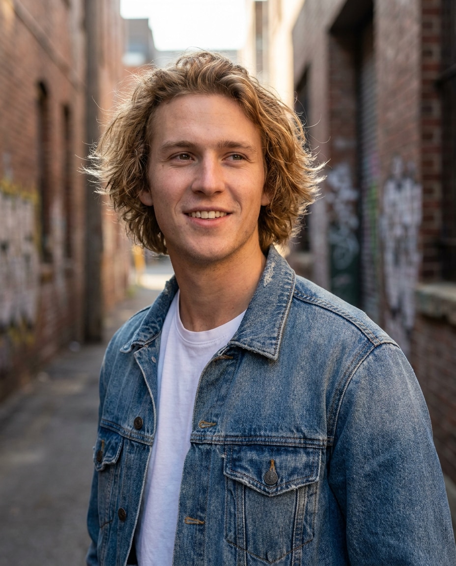 denim jacket street photo