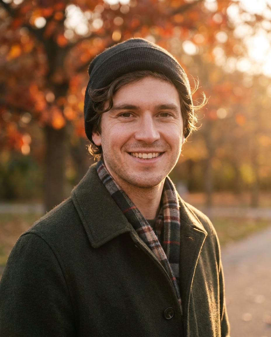 autumn scarf portrait photo