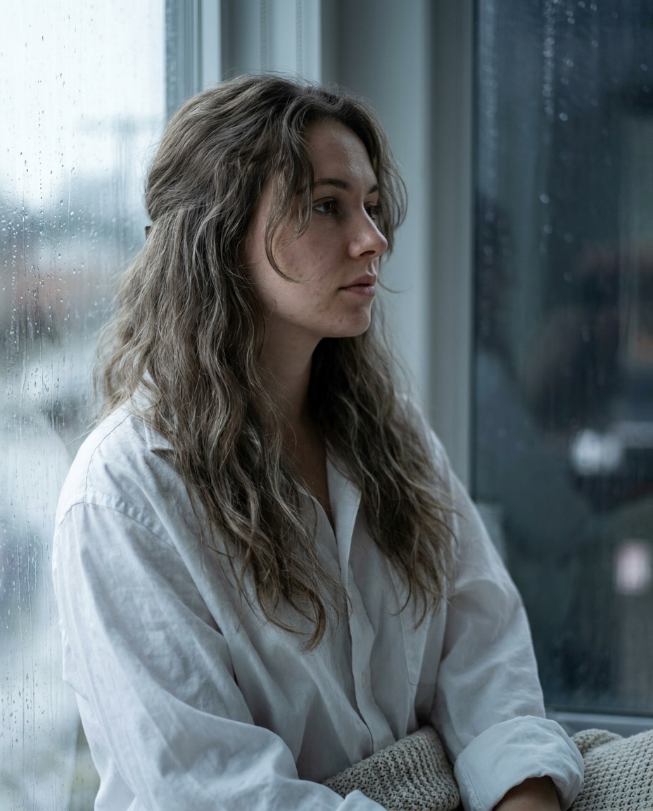 rainy window light photo