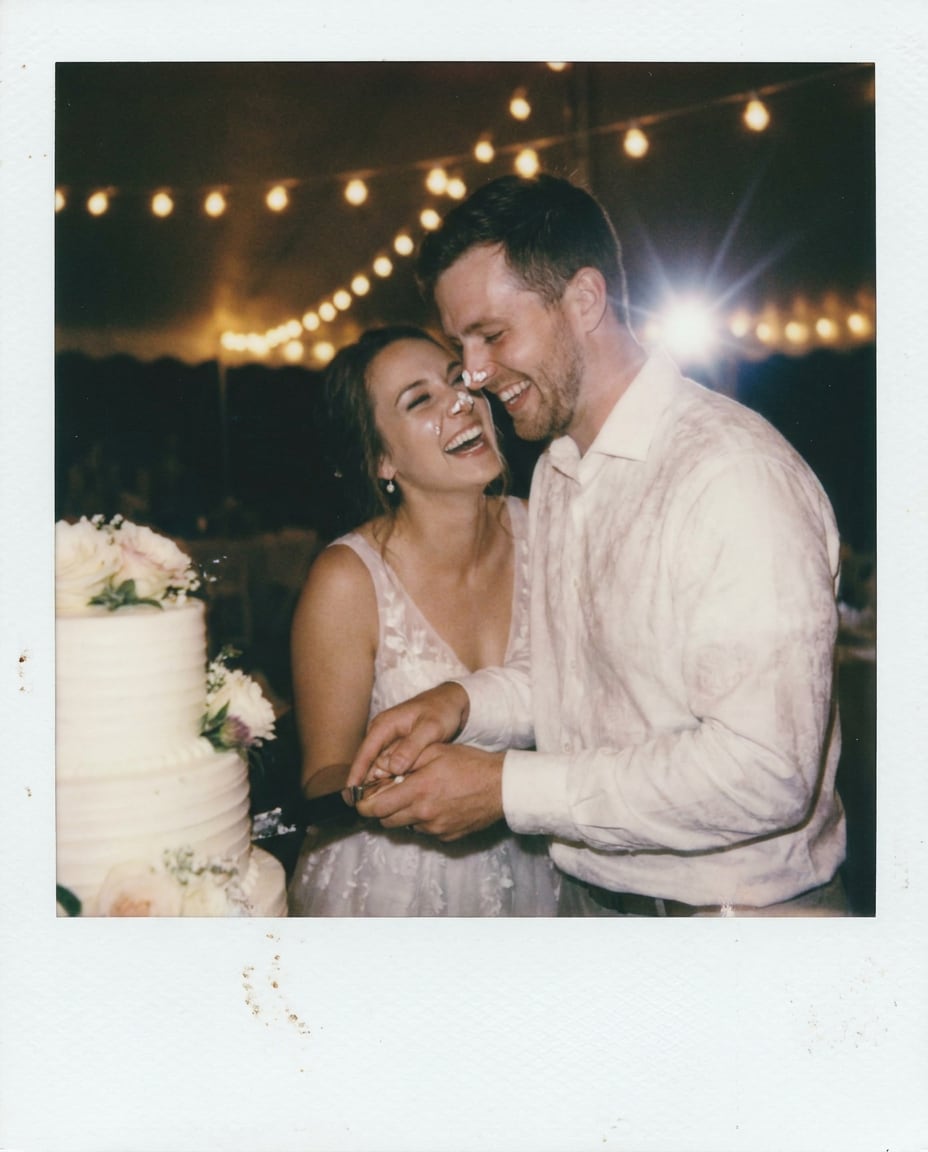 cake cut laugh photo