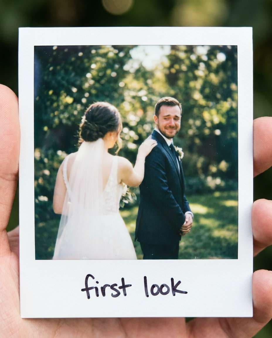 first look reaction photo