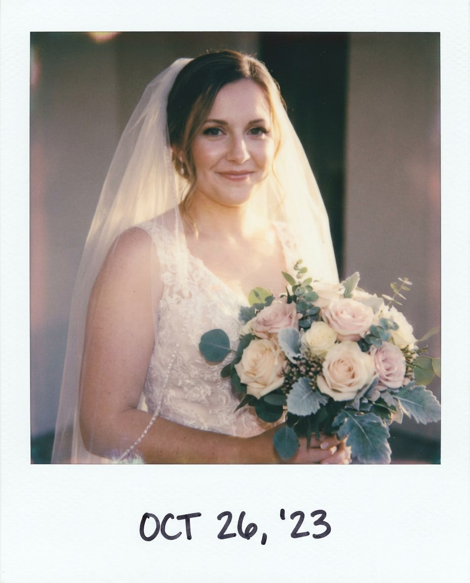 bouquet portrait glow photo