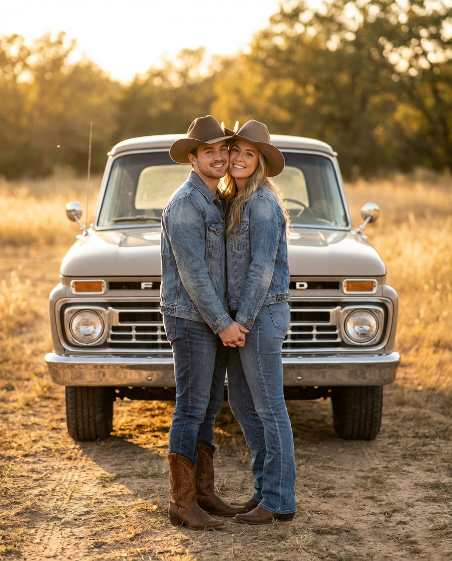 matching couple photo