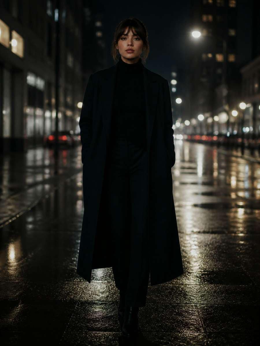 Cinematic Night Portrait photo