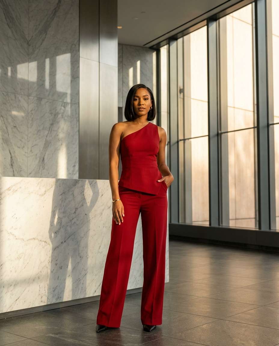 power red coord photo