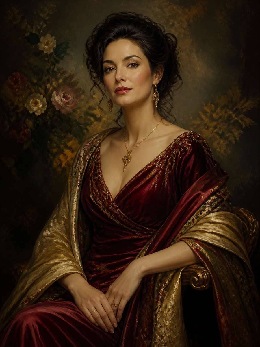 Painterly Fine Art Portrait photo