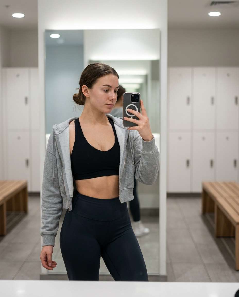 gym mirror editorial photo