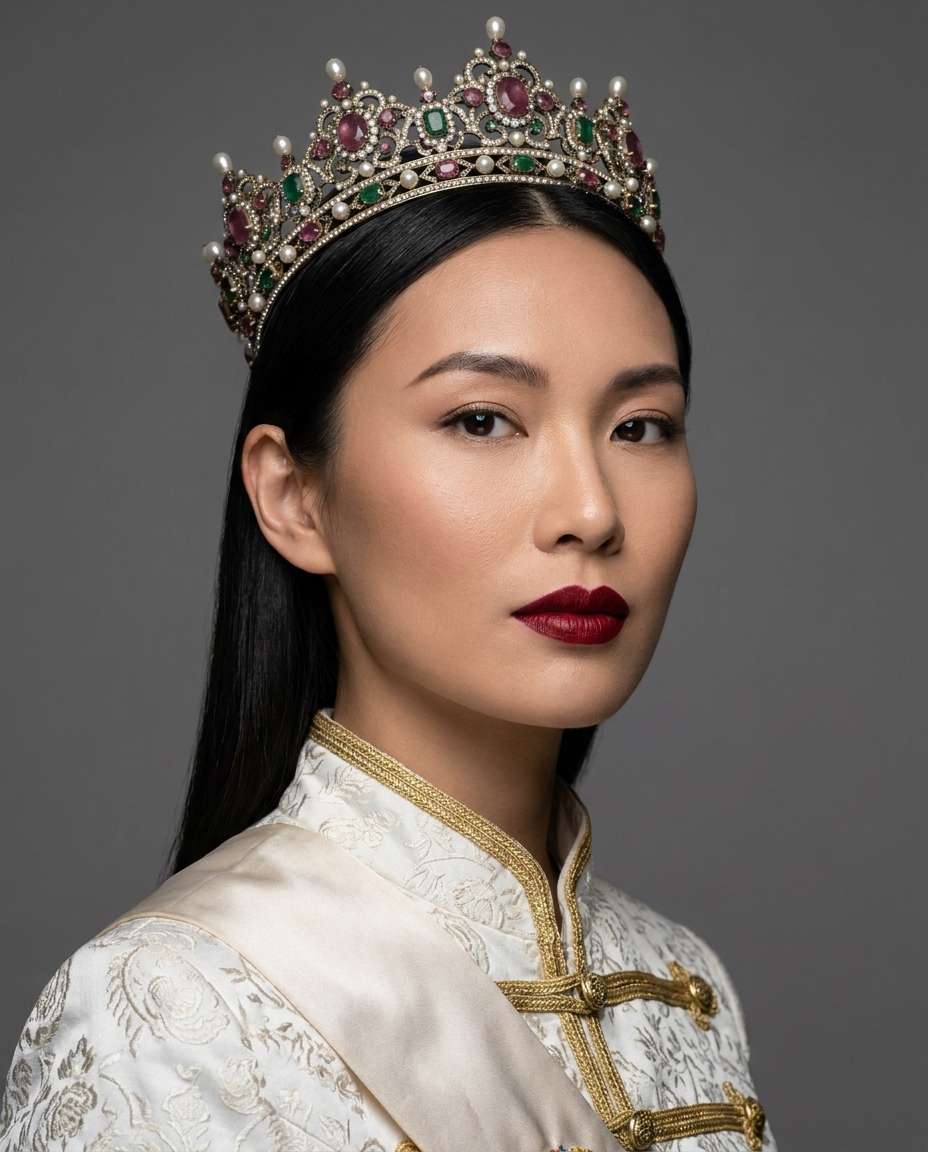 crown and red lip photo
