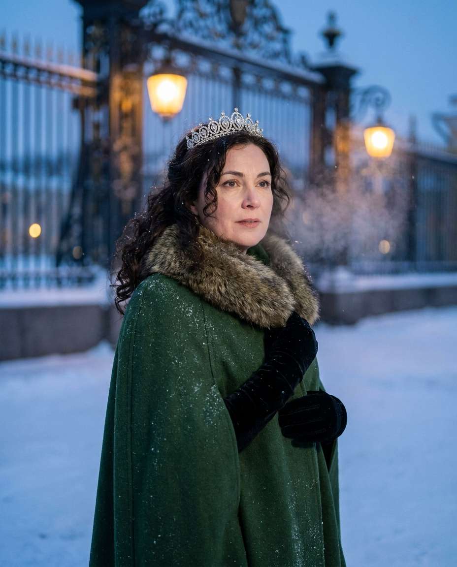 winter cape and tiara photo