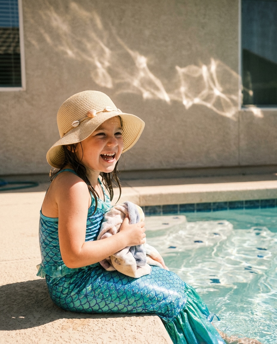 poolside sun hats photo