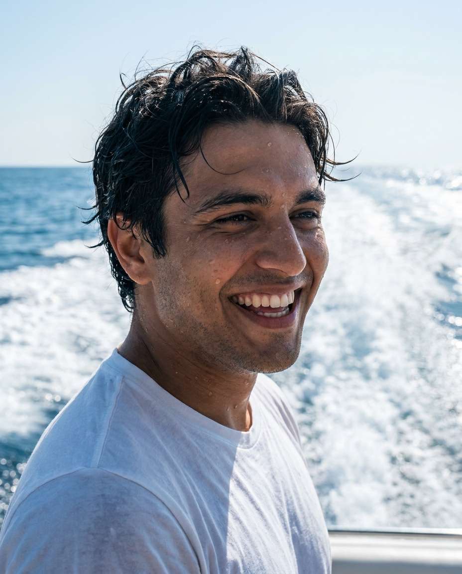 sea spray close smile photo