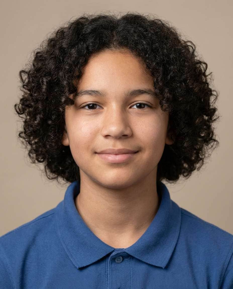 curly hair defined photo