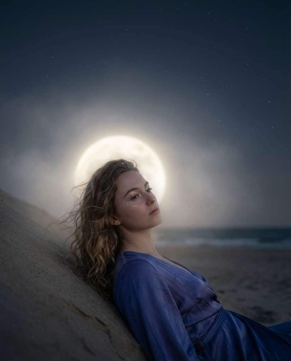moon halo portrait photo
