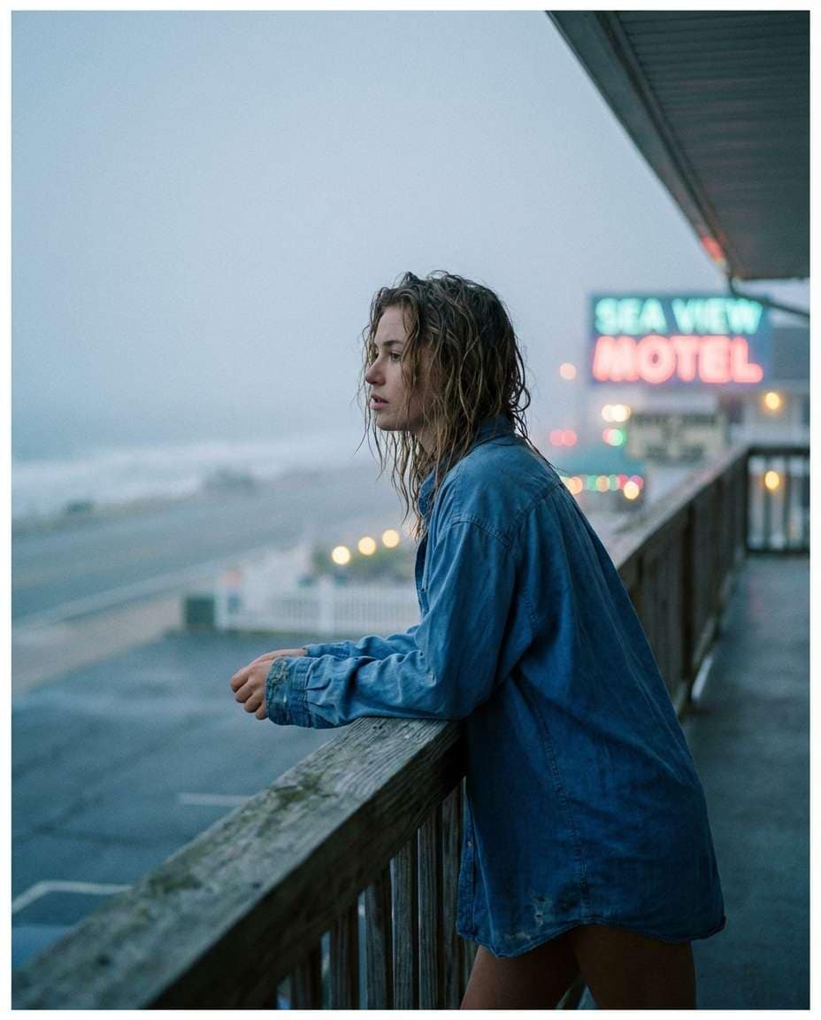 seaside motel balcony photo