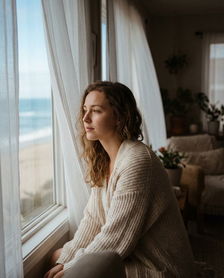 window light ocean view photo