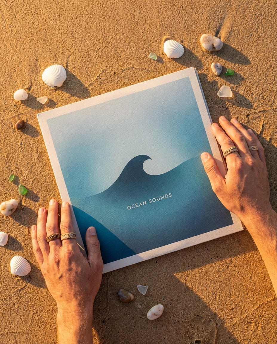 vinyl on sand photo