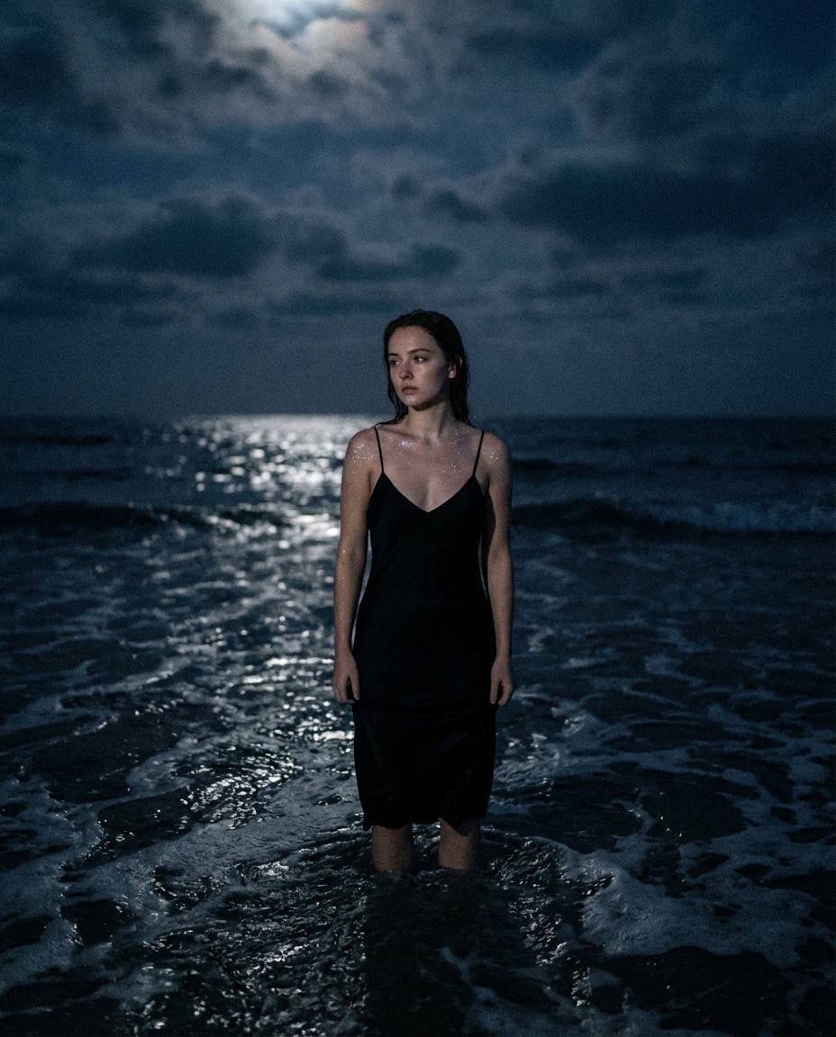 midnight waves portrait photo