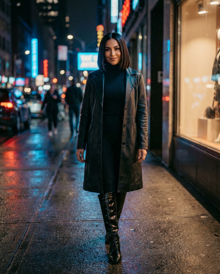 city night stride photo