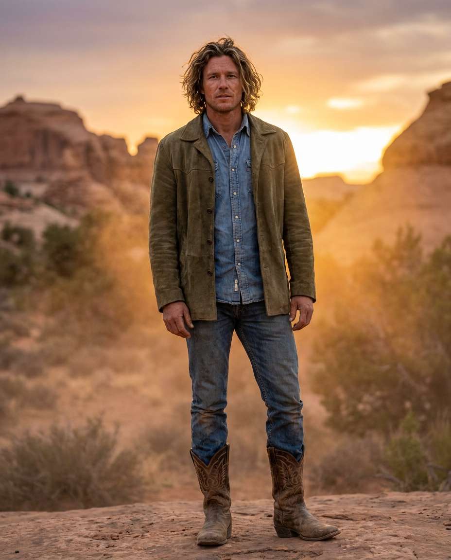 desert cowboy poise photo