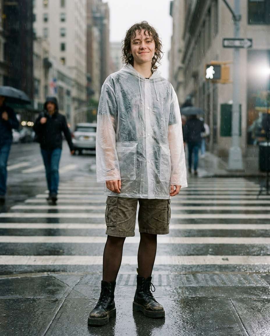 raincoat streetwear photo