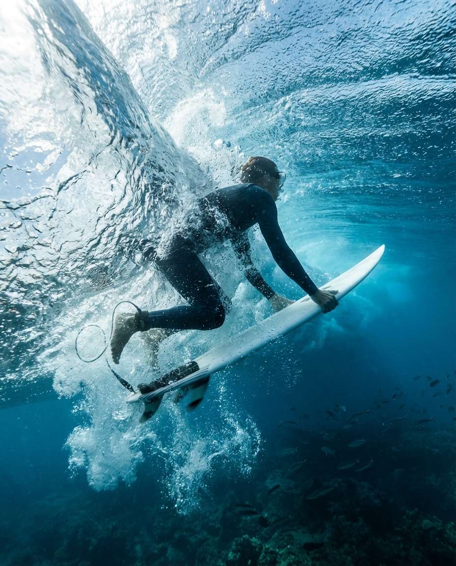 underwater duck dive photo