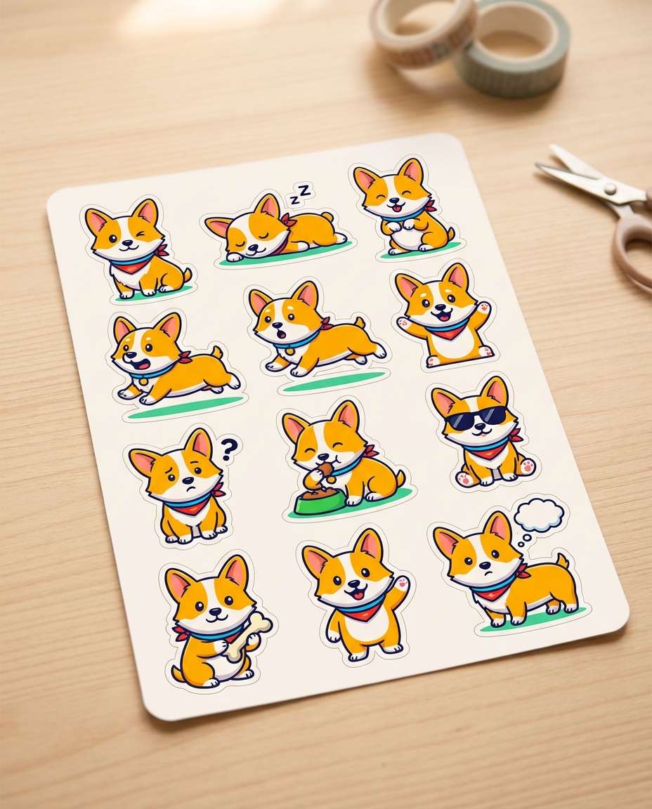 sticker sheet expressions photo