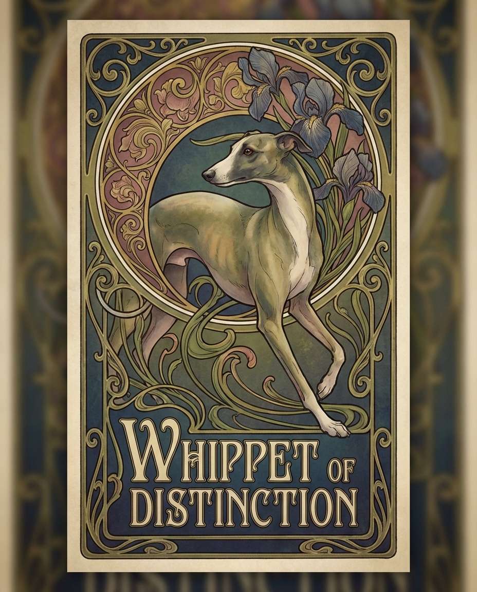 art nouveau whippet photo
