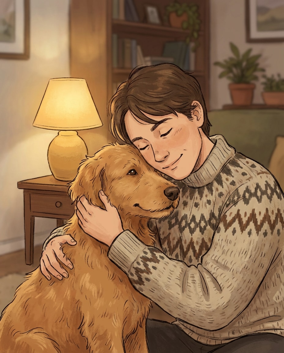 owner hug moment photo