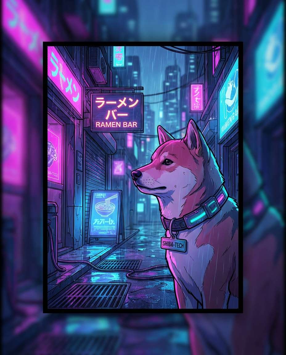 neon shiba cybercity photo