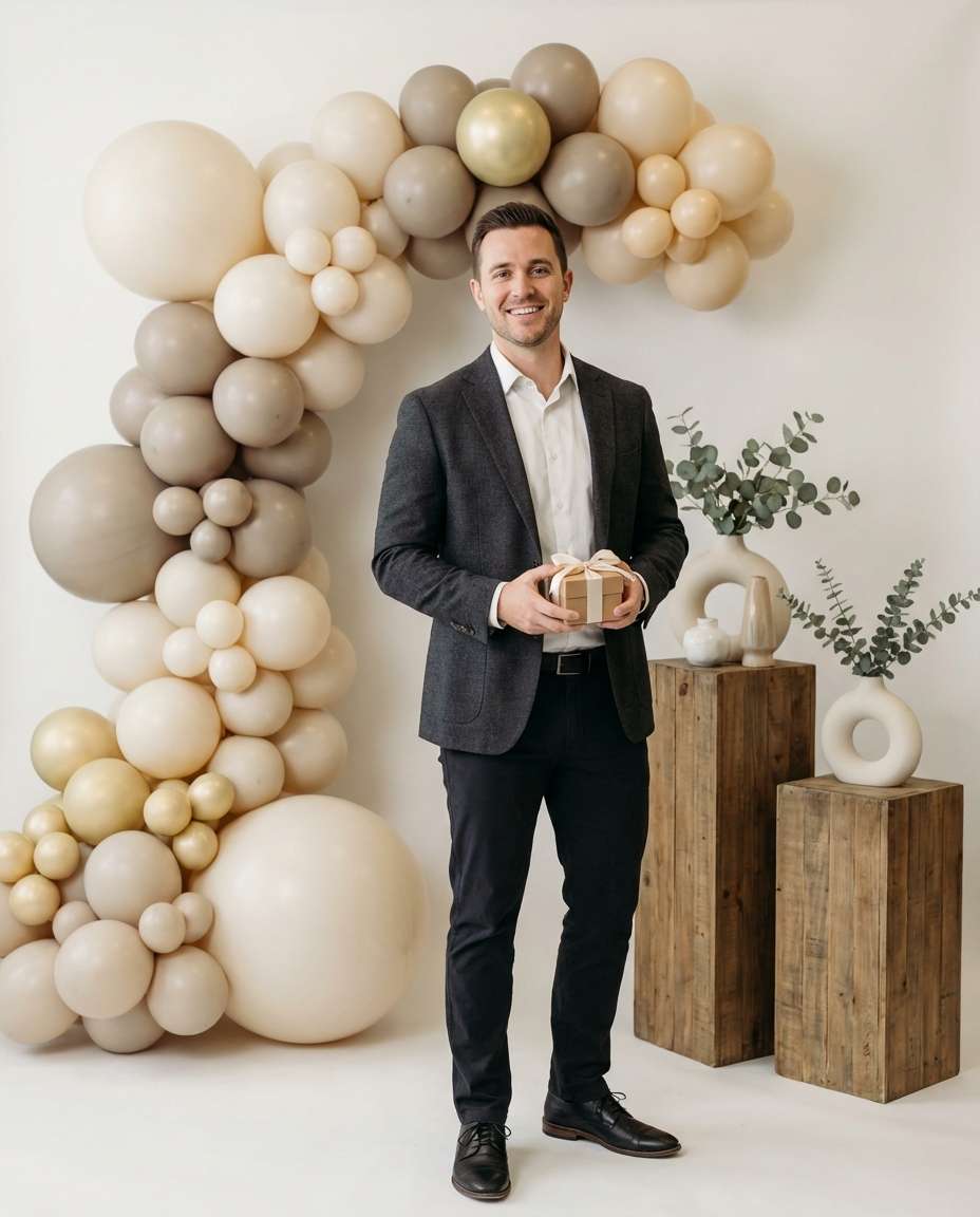 balloon arch portrait photo