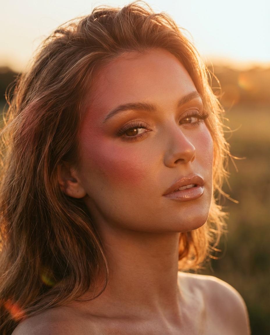 sunset blush draping photo