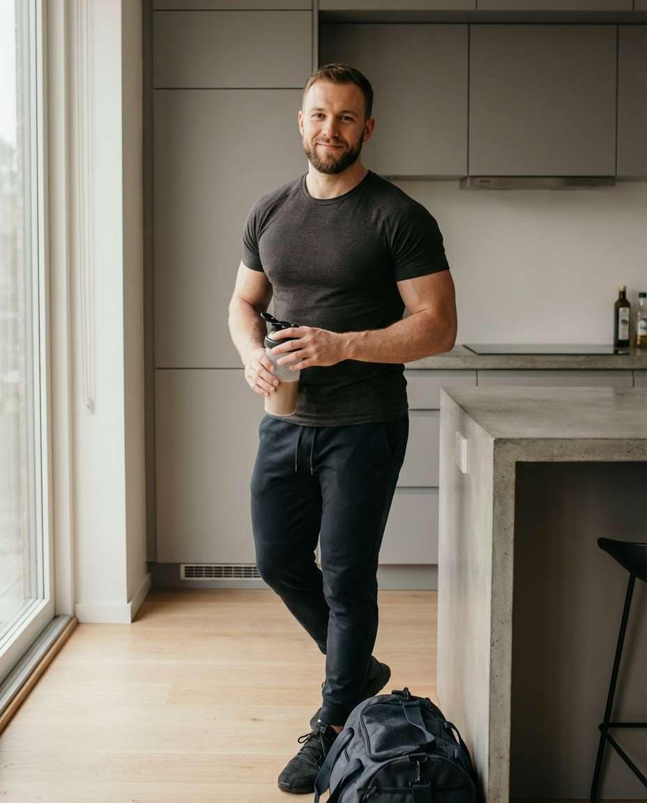 protein shake lifestyle photo