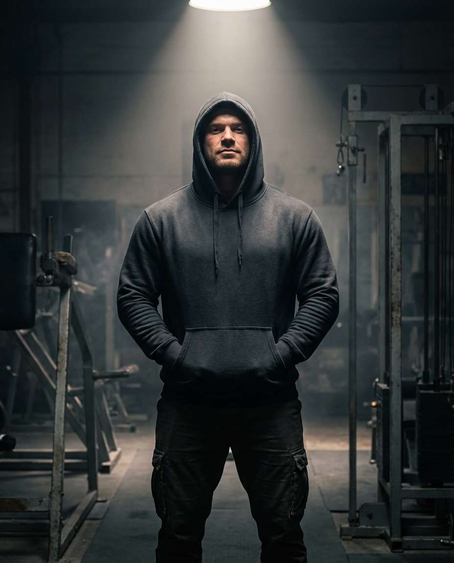 gym hoodie aesthetic photo