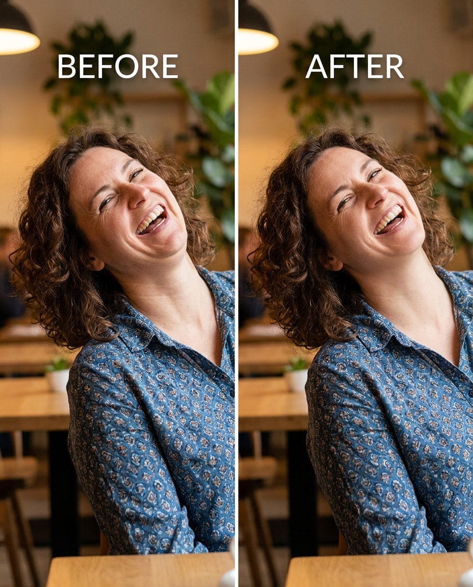 laughing candid control photo