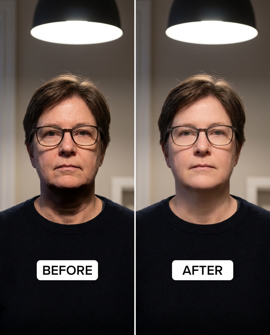 overhead light shadow fix photo