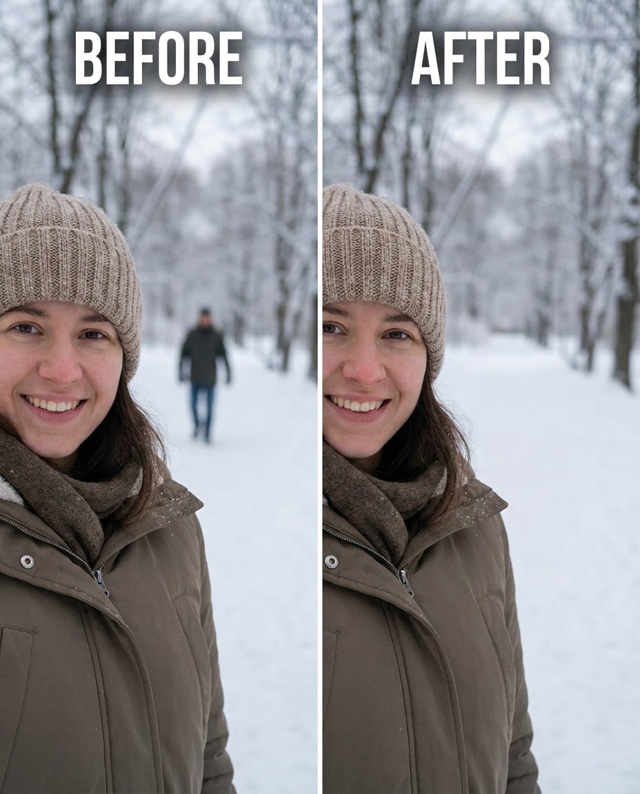 snow scene cleanup photo